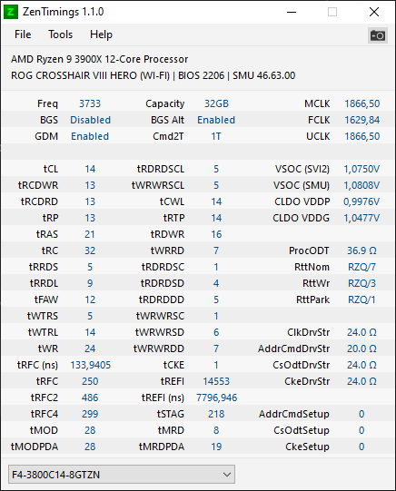32GB DDR4 3733 CL14 (parowane z 3900X) - Timingi do oceny /korekty -  Pamięci RAM - Forum PCLab.pl